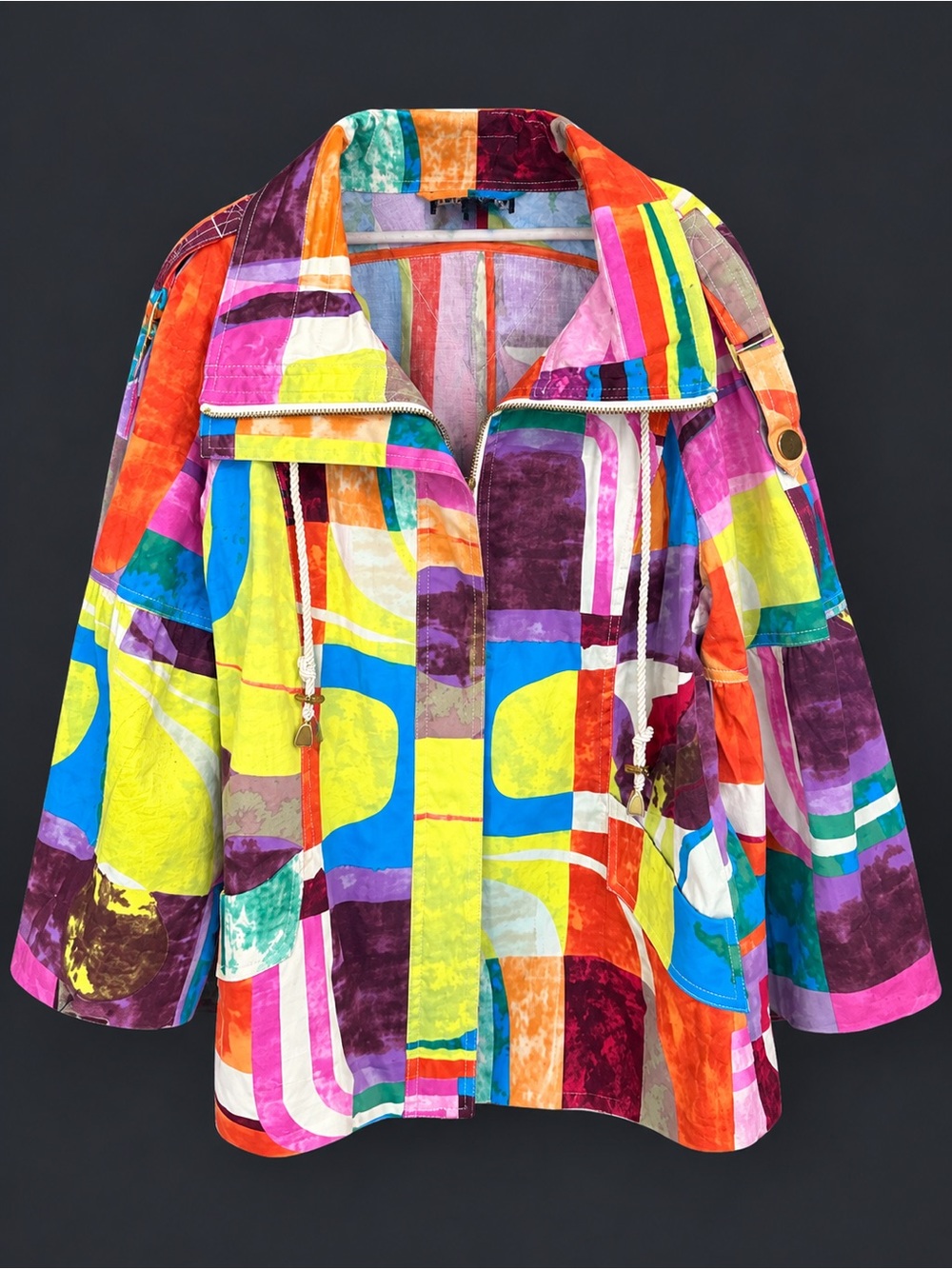 Women’s Multicolor Abstract Utility Jacket